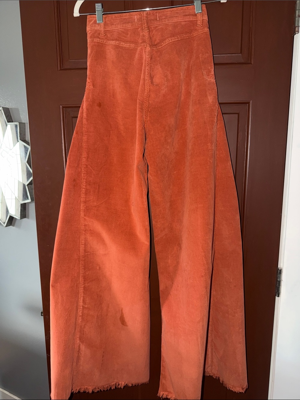 We The Free Free People Rust Corduroy Super Flare Bell Bottom Pants Size 26 - Picture 5 of 5